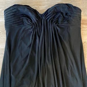 Black strapless dress